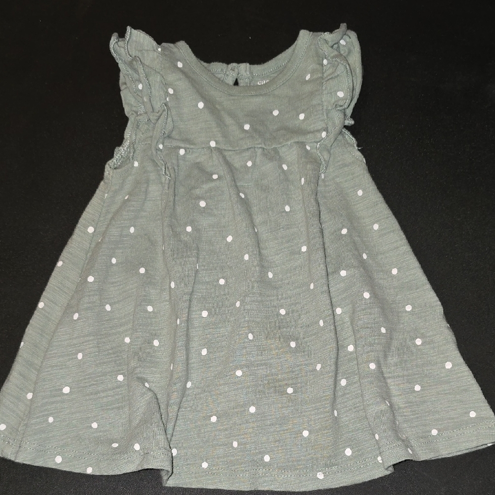 Gray Sleeveless Sundress with Flutter Sleeves